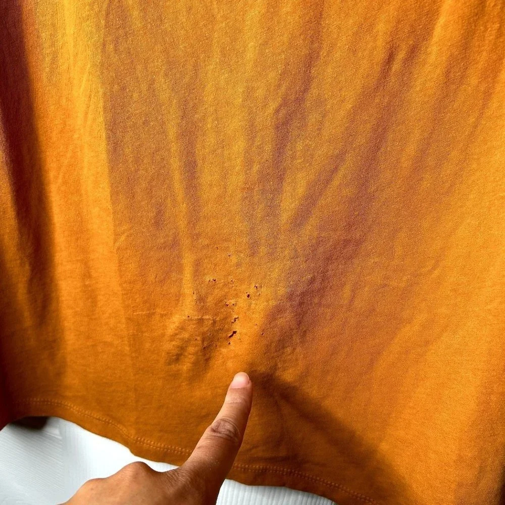 Everlane Air Orange 100% Cotton Short Sleeve Tee Shirt Men's Size X-Large XL - Picture 3 of 6